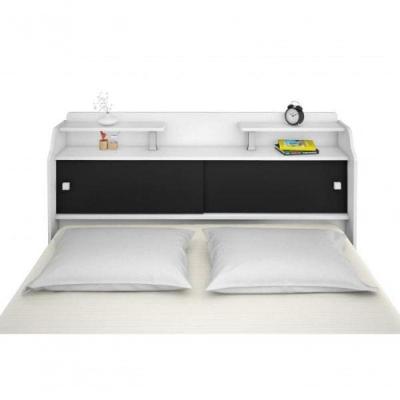 Cabeceira Box Casal Queen Elisa Branco Ou Branco-preto