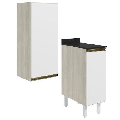Armario Aereo Balcao 1 Porta 30cm Mdf Kali Nicioli Bianco Toq Branco Uv