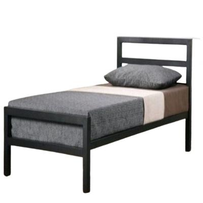 Cama Solteiro Com Cabeceira Robusta Aço Ferro Metal Tamanho Padrão 78x188 Cor Preto Mobbili Cs-01