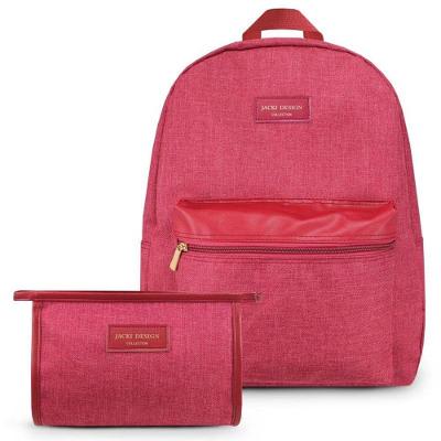 Conjunto Mochila E Necessaire De Envelope Joy Vermelho