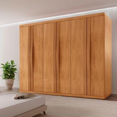 Guarda Roupa Casal Rommeo 100%mdf 6pts 6gvts Moderna Mobília Naturalle