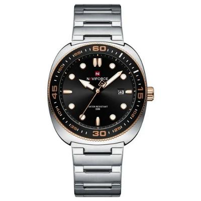 Relógio Esportivo Masculino Pulseira De Aço Inoxidável 30m à Prova D 'água Laranja