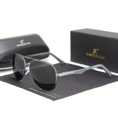 Óculos De Sol Polarizados Kingseven 7759 Estilo Piloto Cinza