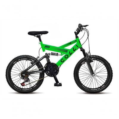 Bicicleta Gps Aro 20 Dupla Suspensão 21 Marchas Colli Verde