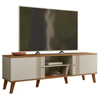 Rack Bancada Para Tv 65 Polegadas 160 Cm Denv Plla Off White Nature