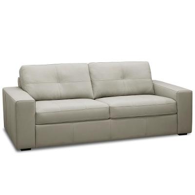 Sofá 2 Lugares Para Sala De Estar Living 150cm Vienne L06 Couro Pérola - Lyam Decor