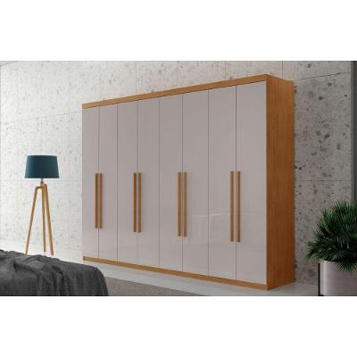 Guarda Roupa Casal Heros Com 8 Portas E 4 Gavetas Moderna Naturalle/off White