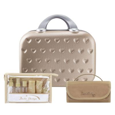 Kit Frasqueira Love, Kit De Frasco 10pç, Necessaire Rocambole Bege
