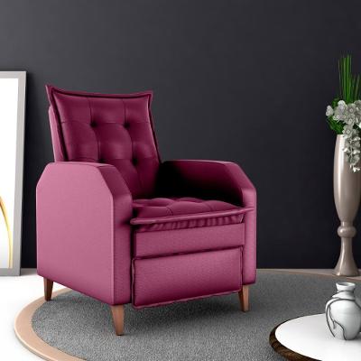 Poltrona Reclinável Leeds Veludo Turkey Marsala