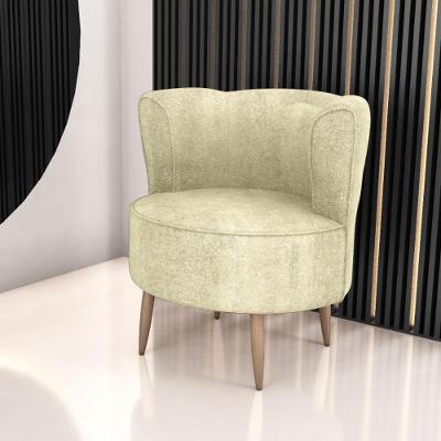Poltrona Decorativa Para Sala Ariel Boucle Natural