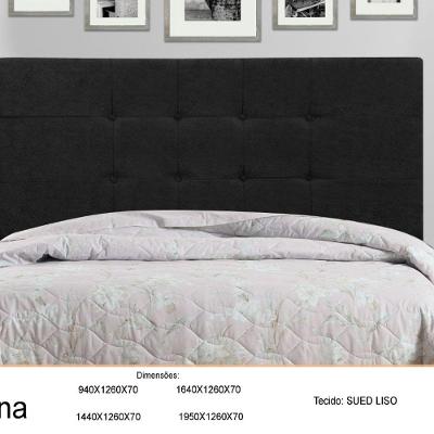 Cabeceira Solteiro Jbe Barcelona 94cm Preto Cama Box 88cm