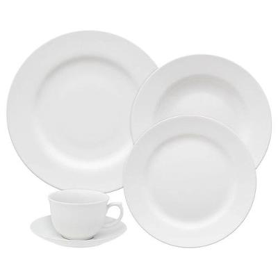 Aparelho de Jantar 30 Peças Flamingo Branco Oxford