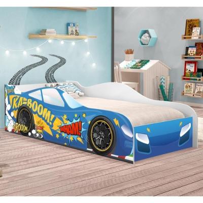 Cama Carro Kaboom Stylo Azul Solteiro