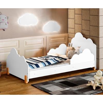 Cama Infantil Lola Branco E Mel Com 2 Luminárias Sonhos De Luz