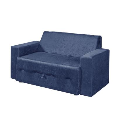 Sofá-cama 2 Lugares Pratik 5000 Mamflex Azul Suede Amassado Azul