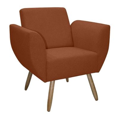 Poltrona Jolly Decorativa Em Tecido Boucle Com 1 Assento Terracota