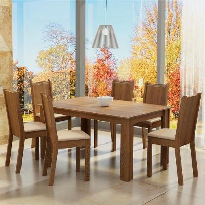 Conjunto Sala de Jantar Analu Mesa com 6 Cadeiras Madesa