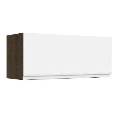 Armário Aéreo Glamy 80cm 1 Porta Rustic/Branco Madesa