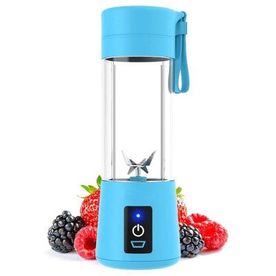 Mini Liquidificador Mixer Portatil 320Ml Usb 6 Lâminas Azul