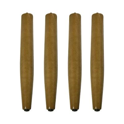 Kit 4 Pés Palito 25 Cm De Madeira Castanho Castanho