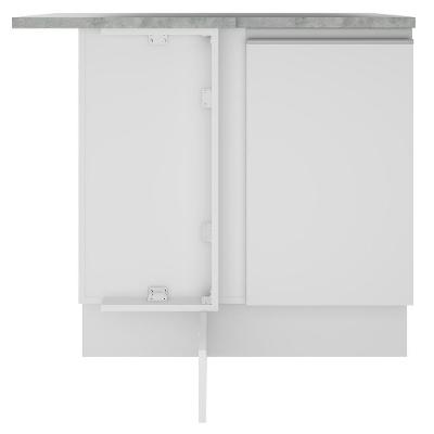 Balcão de Canto Glamy 1 Porta Branco Madesa
