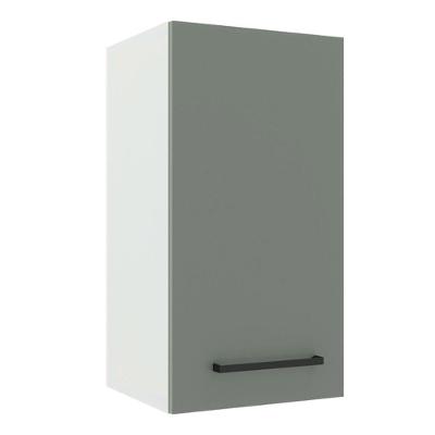 Armário Aéreo Madesa Agata 35 cm 1 Porta Branco Cinza