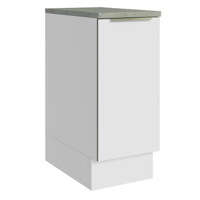 Balcão 35 Cm 1 Porta Branco/branco Veludo Lux Madesa
