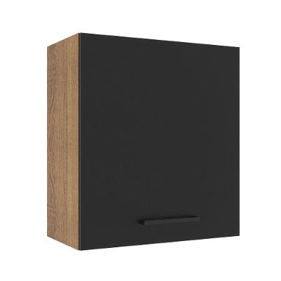 Armário Aéreo Madesa Agata 60cm 1 Porta Rustic Preto