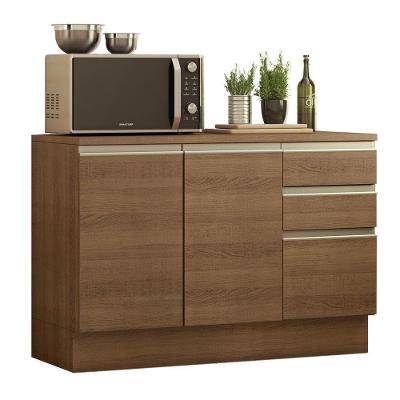 Balcão de Pia Glamy 2 Portas 3 Gavetas Rustic Madesa
