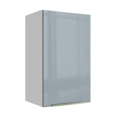 Armário Aéreo Madesa Lux 40cm 1 Porta Branco Cinza
