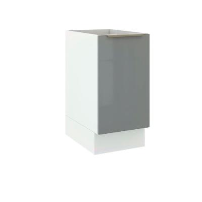Balcão Madesa Lux 40cm 1 Porta Branco Cinza