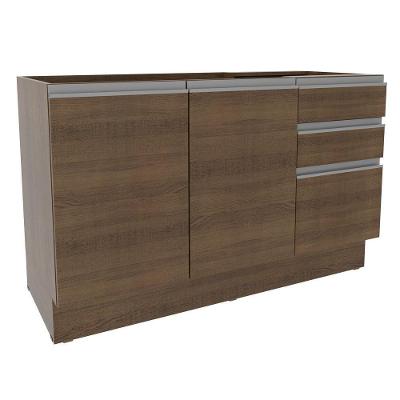 Balcão de Pia Glamy Rustic 2 Portas 3 Gavetas Madesa