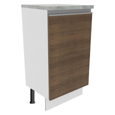 Balcão Glamy 40cm 1 Porta Branco e Rustic Madesa