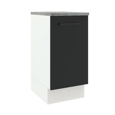 Balcão Madesa Agata 84x40cm 1 Porta Branco Preto