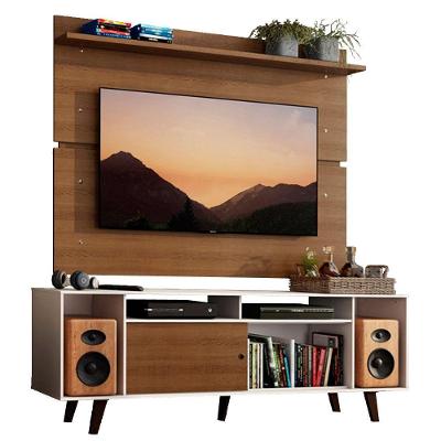 Rack Madesa Cancun com Pés e Painel para Tv Até 65 Polegadas