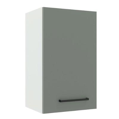 Armário Aéreo Madesa Agata 40 cm 1 Porta Branco e Cinza