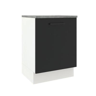 Balcão Madesa Agata 84x60cm 1 Porta Branco e Preto