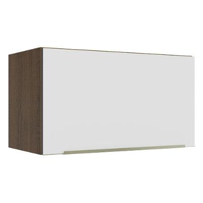 Armário Aéreo 60 Cm 1 Porta Basculante Rustic/Branco Veludo