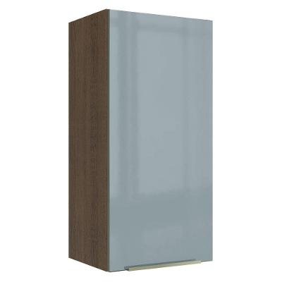 Armário Aéreo Madesa Lux 40 X 83 Cm 1 Porta Rustic/cinza