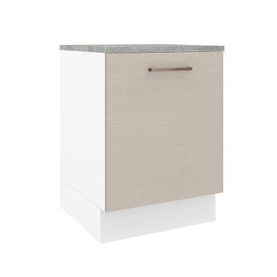 Balcão 60 Cm 1 Porta Branco/crema Agata Madesa Branco/crema
