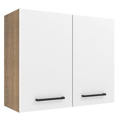 Armário Aéreo 80 Cm 2 Portas Rustic/branco Rustic/branco