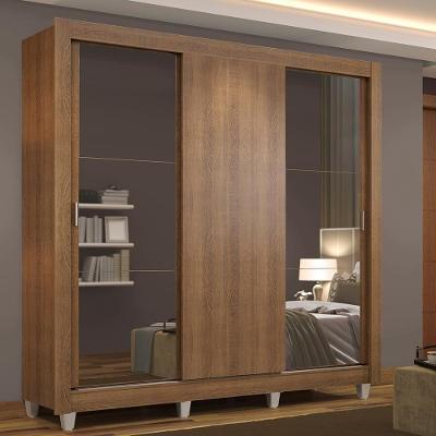 Guarda-roupa Casal Mônaco Rustic 3 Portas de Correr Madesa