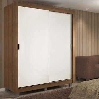 Guarda-Roupa Dallas 2 Portas de Correr Branco/Rustic Madesa