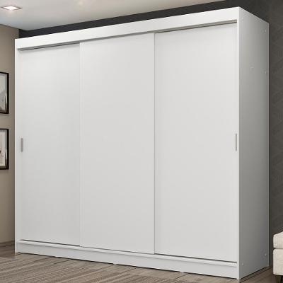 Guarda-roupa Casal Kansas 3 Portas Correr 3 Gavetas Madesa