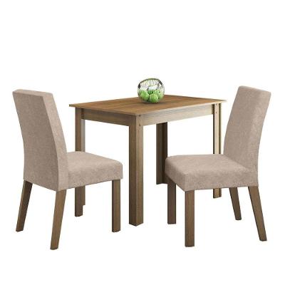  Mesa Tampo De Madeira Com 2 Cadeiras Rustic/imperial