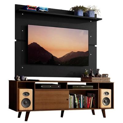 Rack Madesa Cancun com Pés e Painel para Tv Até 65 Polegadas