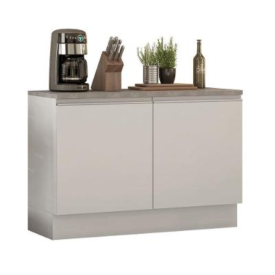 Balcão de Pia Madesa Glamy 120Cm 2 Portas com Tampo Branco