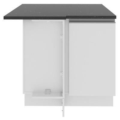 Balcão de Canto Madesa Acordes Glamy 100% MDF 1 Porta Branco