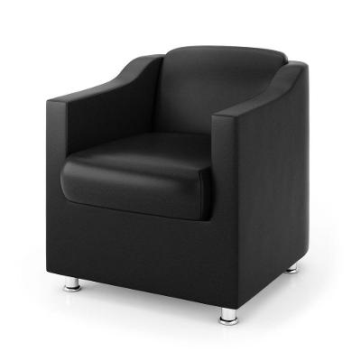 Poltrona Decorativa Consultorio Recepção Clinica Preta