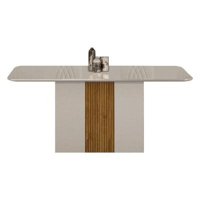 Mesa De Jantar Doha 160x80 Off White Freijó Decor Off - Leifer Móveis